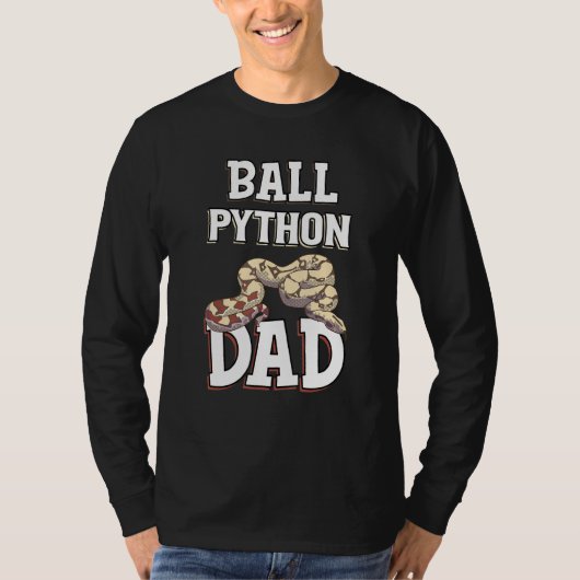 Mannen Lustige Schlange Design Ball Python Papa T-shirt (Voorkant)