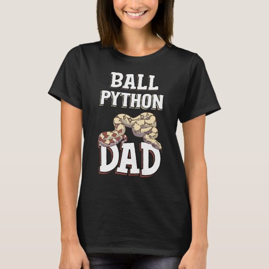 Mannen Lustige Schlange Design Ball Python Papa T-shirt (Voorkant)