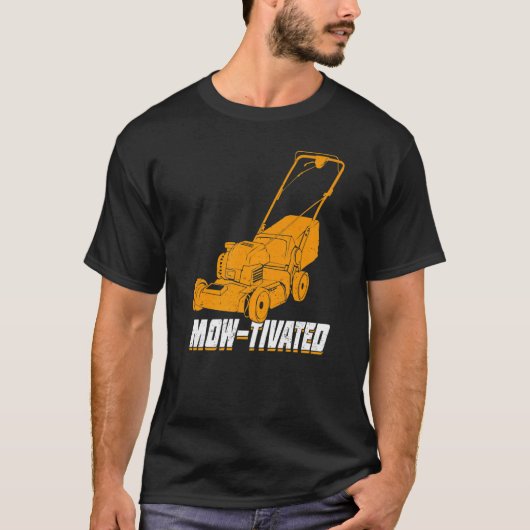 Mannen maaigooppremie met bedwelmde grasmaaier t-shirt (Voorkant)