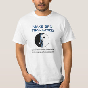Mannen "Maak BPD Stigma-vrij!" Logo T-Shirt