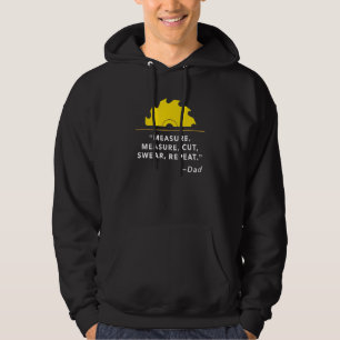 Mannen maatsnede snijkop Herhalen, Houtbewerkingsc Hoodie