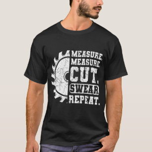 Mannen maatstaf Snijkop Knippen Krankel Herhalen K T-shirt