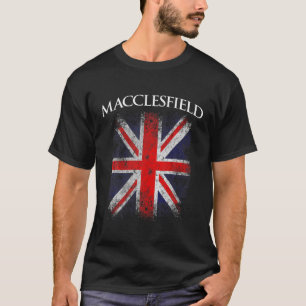 Mannen Macclesfield Retro Britse vlag Funny T-shirt