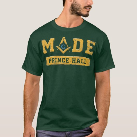 Mannen Made PHA Freemason Prince Hall Mason T-shirt (Voorkant)