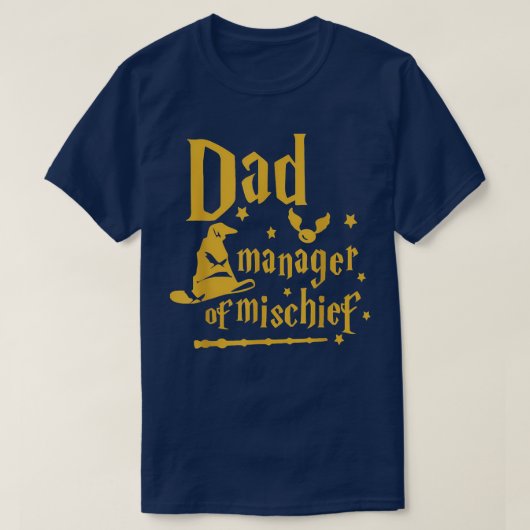 Mannen Magische vader Manager van Mischief Fathers T-shirt (Design voorkant)