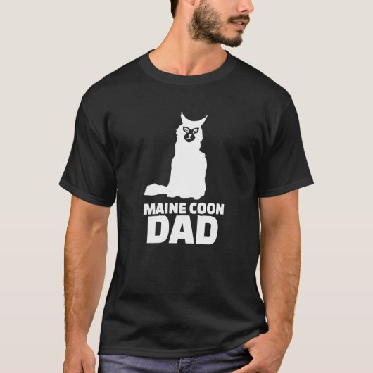 Mannen Maine Coon Cat Dad T-shirt (Voorkant)