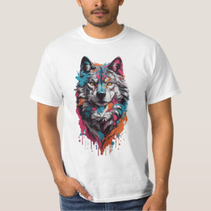 Mannen Majestic Wolf T-shirt