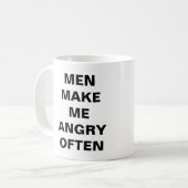 Mannen maken me vaak boos over Mok (Voorkant links)