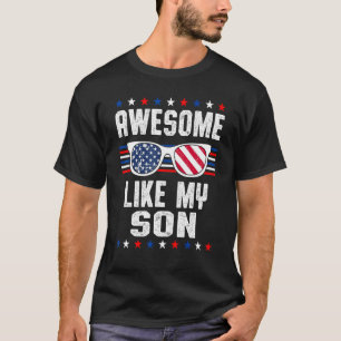 Mannen mama papa citeert Geweldige als mijn zoon H T-shirt