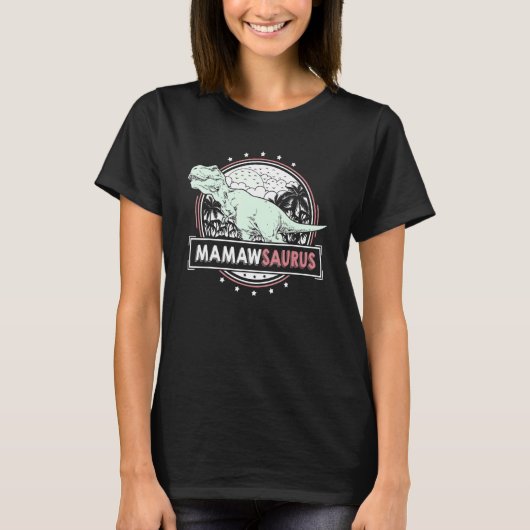 Mannen Mamaw Saurus Mamaw-idee voor vrouwelijke Mo T-shirt (Voorkant)