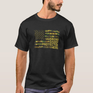 Mannen man beschermer papa hero Vaderdag cam T-shirt
