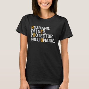 Mannen man beschermster Millionaire voorraad Cr T-shirt