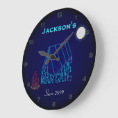 Mannen Man Cave Sign voor Campers Wandklok (Hoek)