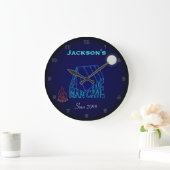 Mannen Man Cave Sign voor Campers Wandklok (Huis)