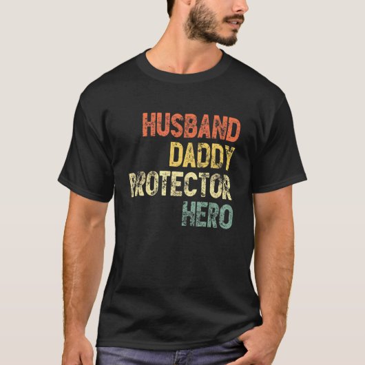Mannen man en vader beschermster Hero Best Papa Ev T-shirt (Voorkant)