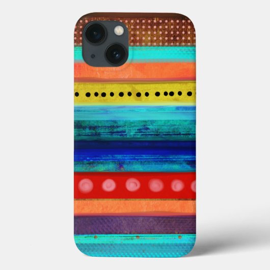 Mannen Man Grungy Striped Block Colours Case-Mate iPhone Case (Achterkant)