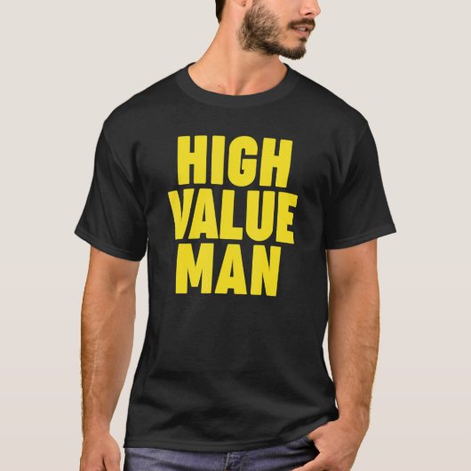 Mannen Man met hoge waarde T-shirt (Voorkant)