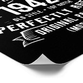 Mannen Man Migend Legend 1942 80th Bday Gifts for  Poster (Hoek)