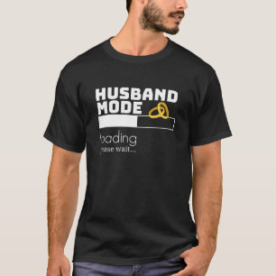 Mannen man modus laden bijpassende verloofde t-shirt