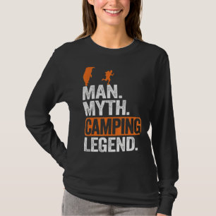 Mannen Man Myth Camping Legend Fun Beer Joke Outdo T-shirt