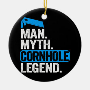 Mannen Man Myth Cornhole Legend Dad Corn Hole Dad Keramisch Ornament