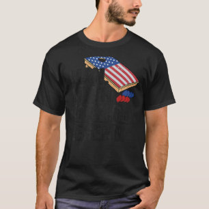 Mannen Man Myth Cornhole Legend USA Flag Corn Hole T-shirt