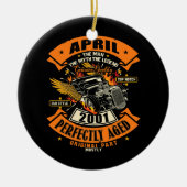 Mannen Man Myth Legend april 2001 21ste verjaardag Keramisch Ornament (Voorkant)