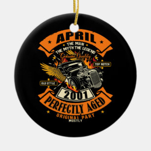 Mannen Man Myth Legend april 2001 21ste verjaardag Keramisch Ornament