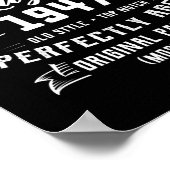 Mannen Man Myth Legend augustus 1947 75th Birthday Poster (Hoek)