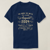 Mannen Man Myth Legend augustus 2004 18th Birthday T-shirt (Design voorkant)