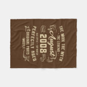 Mannen Man Myth Legend augustus 2008 14th Birthday Fleece Deken (Voorkant (Horizontaal))