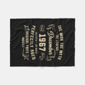 Mannen Man Myth Legend December 1967 55th Birthday Fleece Deken (Voorkant (Horizontaal))