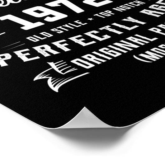 Mannen Man Myth Legend December 1972 50th Birthday Poster (Hoek)