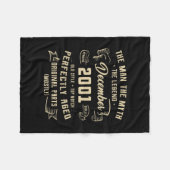 Mannen Man Myth Legend december 2001 21ste verjaar Fleece Deken (Voorkant (Horizontaal))