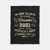 Mannen Man Myth Legend december 2001 21ste verjaar Fleece Deken (Voorkant)