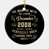 Mannen Man Myth Legend december 2008 14th Birthday Keramisch Ornament (Voorkant)