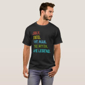 Mannen Man Myth Legend Juli 1933 90ste Verjaardag  T-shirt (Voorkant volledig)