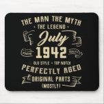 Mannen Man Myth Legend juli 1942 80th Birthday Gif Muismat<br><div class="desc">Mannen Man Myth Legend juli 1942 80th Birthday Gift 80 Years Old</div>