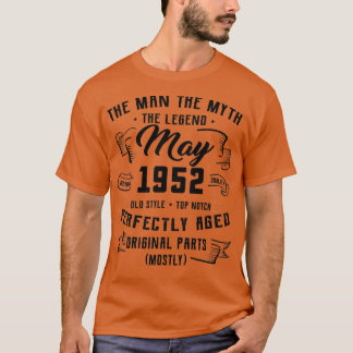 Mannen Man Myth Legend mei 1952 70th Birthday Gift T-shirt
