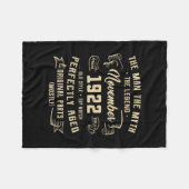 Mannen Man Myth Legend november 1922 100th Birthda Fleece Deken (Voorkant (Horizontaal))