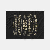 Mannen Man Myth Legend november 1927 95th Birthday Fleece Deken (Voorkant (Horizontaal))