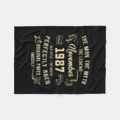 Mannen Man Myth Legend november 1987 35th Birthday Fleece Deken (Voorkant (Horizontaal))