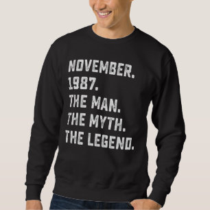 Mannen Man Myth Legend november 1987 35th Birthday Trui