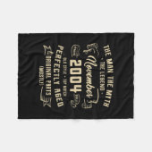 Mannen Man Myth Legend november 2004 18th Birthday Fleece Deken (Voorkant (Horizontaal))