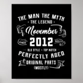 Mannen Man Myth Legend november 2012 10th Birthday Poster (Voorkant)
