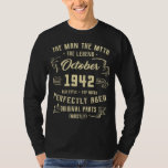 Mannen Man Myth Legend oktober 1942 80th Birthday  T-shirt<br><div class="desc">Mannen Man Myth Legend Oktober 1942 80ste Verjaardag 80 Jaar 2</div>
