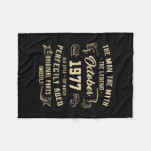 Mannen Man Myth Legend oktober 1977 45th Birthday Fleece Deken (Voorkant (Horizontaal))