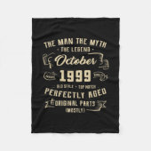 Mannen Man Myth Legend oktober 1999 23rd Birthday Fleece Deken (Voorkant)