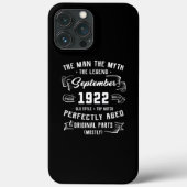 Mannen Man Myth Legend september 1922 100th Case-Mate iPhone Case (Achterkant)