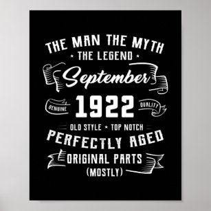 Mannen Man Myth Legend september 1922 100th Poster